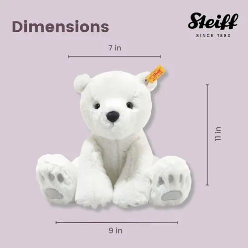 Vista 5 de Steiff Lasse - Juguete de peluche de oso polar, color blanco, 11 pulgadas