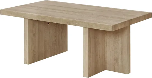 Vista 16 de Roundhill Furniture Mchome - Mesa de centro contemporánea, mármol sintético beige