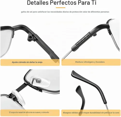 Vista 7 de Gafas de lectura multienfoque progresivas fotocromáticas Gafas de sol de transición con protección UV Lectores de sol anti luz azul