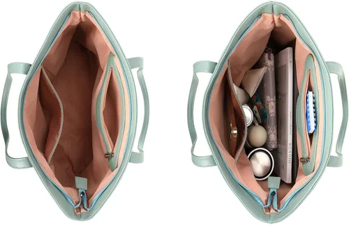 Vista 6 de Pomelo Best Soft Faux Leather Stylish Shoulder Tote Bags for Women