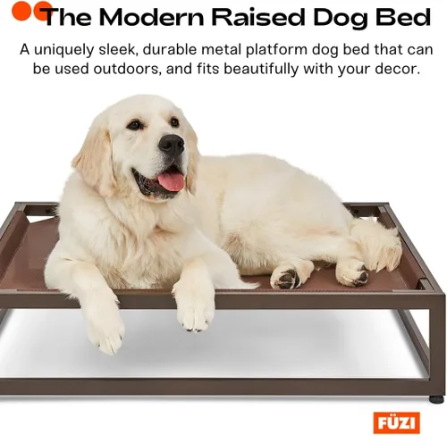 Vista 6 de FUZI Luxury Up - Cama elevada para perros para cachorros, cama elevada para mascotas para interiores y exteriores, a prueba de mordeduras