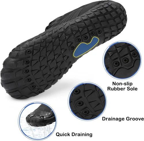 Vista 5 de Scurtain Unisex Mens Womens Athletic Hiking Water Shoes Quick Dry Barefoot Aqua Shoes Swim Shoes Beach Shoes with Drainage