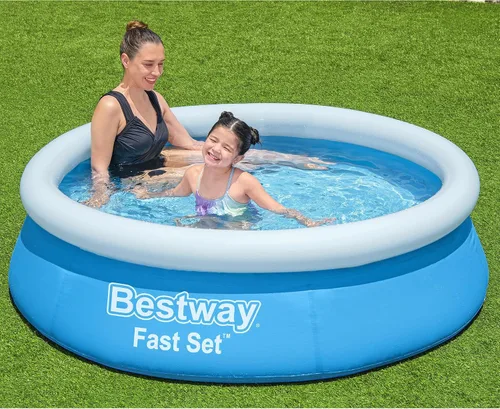 Vista 2 de Bestway Fast Set - Piscina inflable redonda sobre el suelo de 6 x 20