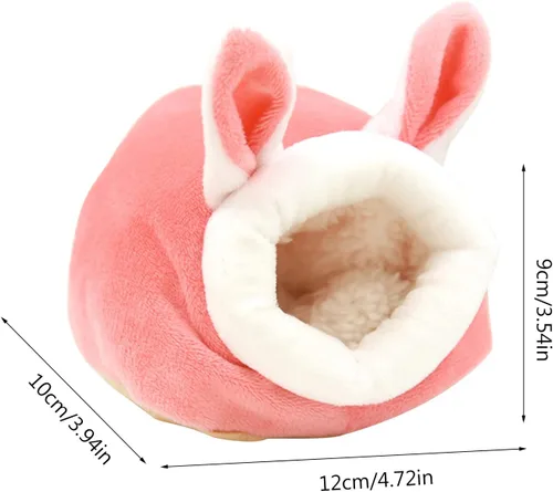 Vista 6 de Cama de conejillo de indias, acogedoras casas de conejos y escondites de conejos, ropa de cama lavable de forro polar para dormir, casa cálida