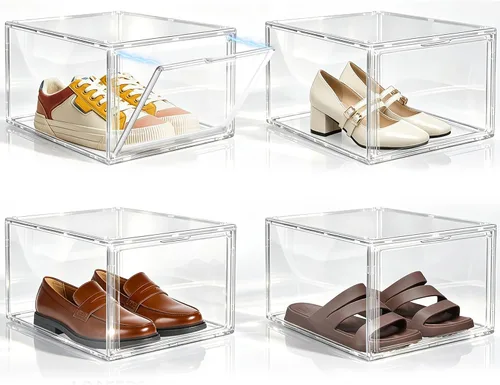 Vista 19 de Cajas de acrílico transparente para zapatillas de deporte para zapatos