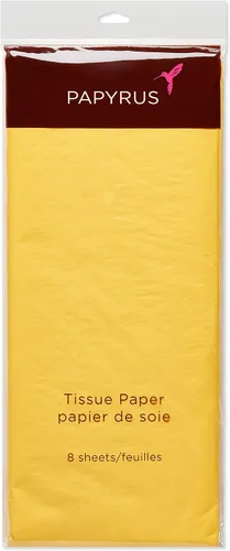 Vista 5 de Papyrus Buttercup - Papel de seda amarillo de 8 hojas para regalos, decoraciones, manualidades, bricolaje y más