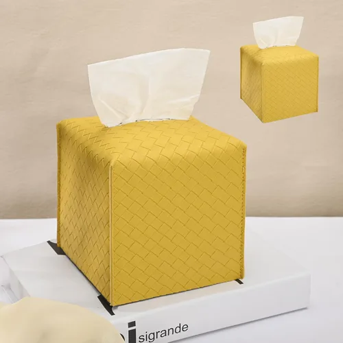 Vista 34 de HOMOTEK Paquete de 2 fundas para caja de pañuelos, soporte cuadrado de piel sintética, organizador de papel decorativo para baño, mesitas de noche