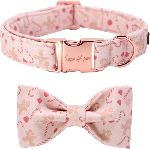 Vista 19 de Unique style paws - Collar con lazo de pera de algodón para perros, collar de verano ajustable para perros pequeños, medianos y grandes - XS