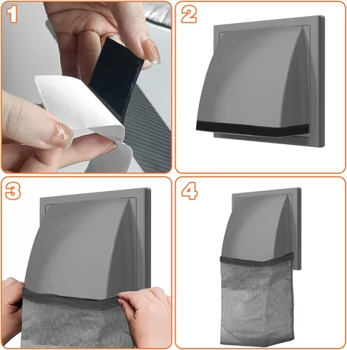 Vista 5 de 2 bolsas de ventilación para secadora, trampas para pelusas, para secadora, atrapa pelusas para secadora, bolsa para ventilación de secadora al aire
