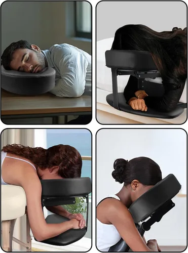 Vista 7 de EBANKU Kit de masaje para la parte superior del colchón, cojín ajustable para reposacabezas de masaje, almohada boca abajo con mesa de masaje