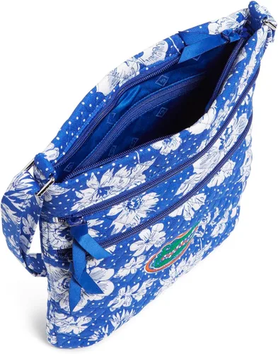 Vista 3 de Vera Bradley Bolso cruzado estilo hipster universitario de algodón con triple cremallera (varios equipos disponibles)