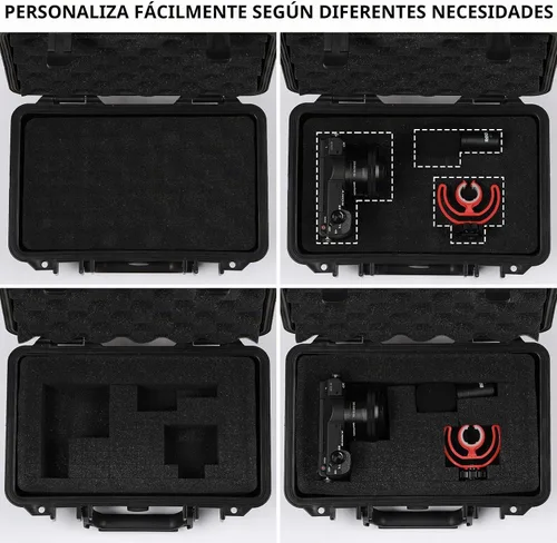 Vista 3 de Mayouko Caja de herramientas portátil con esponja a prueba de golpes, grado impermeable IP67, funda rígida impermeable con inserto de espuma, funda