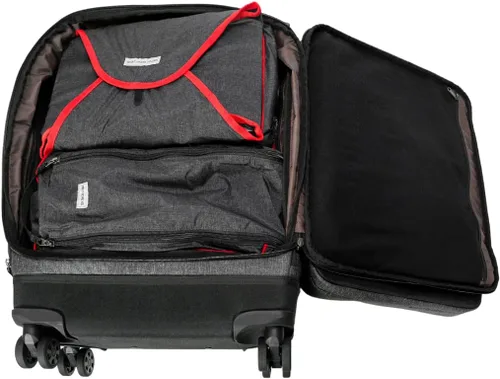 Vista 5 de ONLI TRAVEL Revolution Expandible Spinner Cabe debajo de la mayoría de los asientos del avión. Expandible, con dos bolsillos laterales., Negro -, De