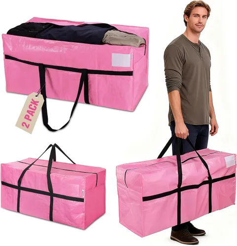 Vista 9 de WORKPRO 1 Pack Bolsa de Transporte Extra Grande de 66 Galones con Cremalleras, Asas de Transporte, Resistente, Impermeable, Maletas