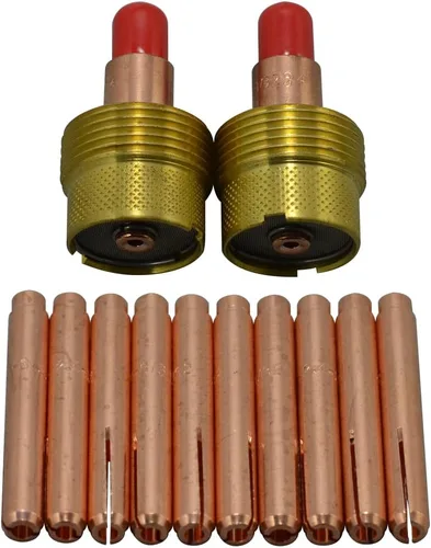 Vista 7 de RIVERWELD TIG - Cuerpos de pinza de lente de gas Jumbo de gran diámetro 45V204S, 0.040 pulgadas y 0.039 in Orificio para SR WP 9 20 25 TIG, paquete