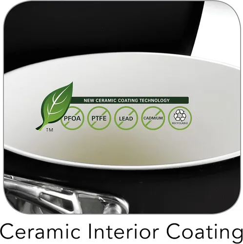 Vista 5 de Tramontina Ceramica Deluxe - Juego de utensilios de cocina de 8 piezas con tapas, ollas y sartenes antiadherentes de cerámica, juego de cocina, apto