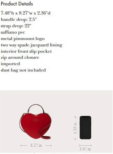 Vista 4 de Kate Spade New York Love Shack - Bolso bandolera con asa de hombro