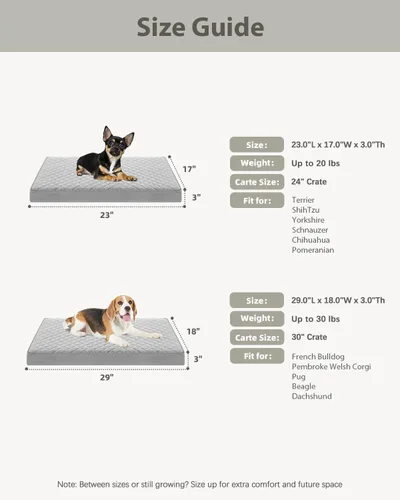 Vista 8 de NUPIDA Camas ortopédicas para perros pequeños, impermeables, con funda extraíble lavable y parte inferior antideslizante, cama acolchada para perros