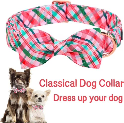 Vista 126 de Unique style paws - Collar para perros con corbatín, collar ajustable para perros y gatos, pequeño, mediano y grande