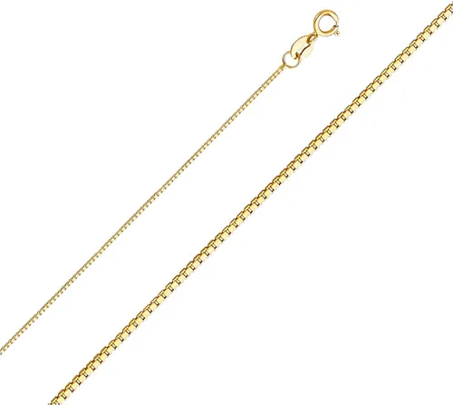 Vista 8 de TGDJ Collar de cadena de eslabones de oro amarillo de 14 k Cornicello italiano, 0.026in