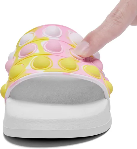 Vista 4 de Engtoy Sandalias para niños y niñas, unisex, ligeras, antideslizantes, puntera abierta, cómodas, para ducha, playa, divertidas sandalias