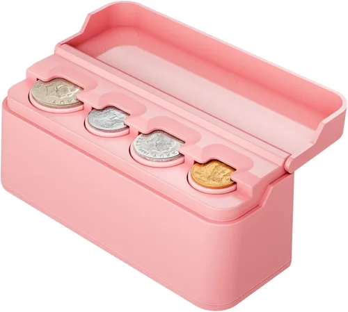 Vista 7 de JOYTUTUS Soporte para monedas para organizador de cambios de automóvil, almacenamiento universal, dispensador de dinero para la mayoría de los Negro