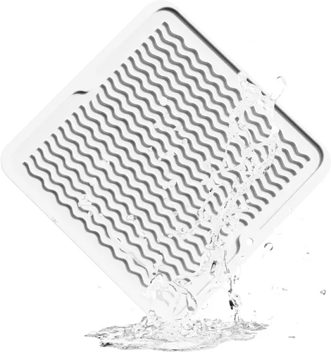 Vista 45 de ZLR 2 bandejas de silicona para fregadero (6 x 12 pulgadas/6.024 x 12.008 in) - Soporte estrecho para esponja para encimera de cocina - Tapete Negro