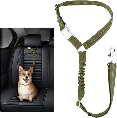 Vista 13 de Plutus Pet Cinturón de seguridad para perro para reposacabezas de automóvil, retención reflectante y ajustable con elástico para mayor seguridad