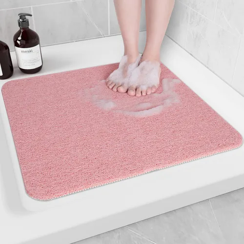 Vista 25 de Hargiis - Tapete antideslizante de secado rápido para tina y ducha, tapete exfoliante para pies, para baño, cocina u hotel, beige, 24 x 16 pulgadas