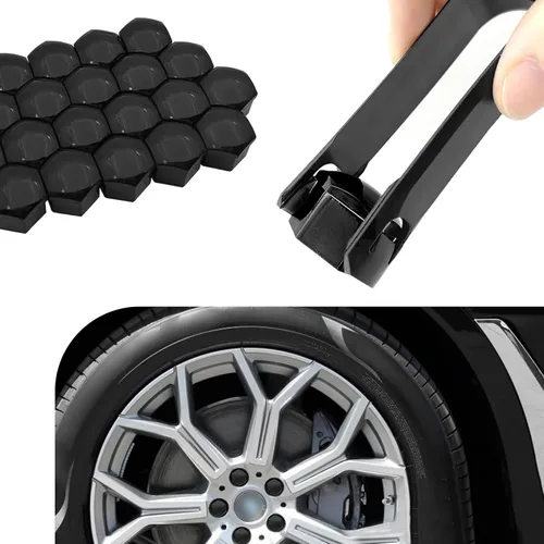 Vista 7 de 20 PIEZAS Tapa para Tuerca de Llanta, Tuerca Hexagonal de 17 mm para Tornillos de Neumáticos a Prueba de Óxido y Polvo, Carcasa Plástica Decorativa