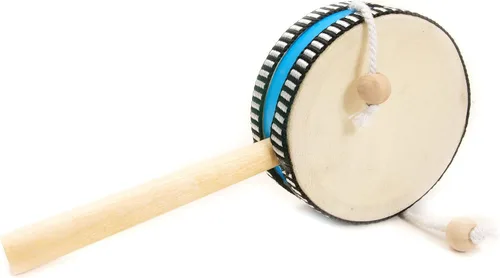 Vista 2 de House of Marbles - Tambor de madera de mono, instrumento de percusión de mano para niños, juguete de ritmo tradicional para música, movimiento