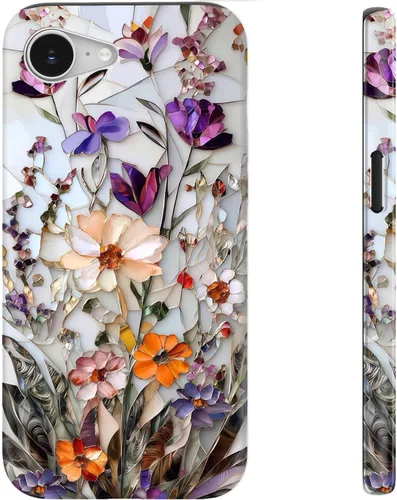 Vista 76 de bemal Funda para iPhone 12 Mini, estética, vintage, floreciente, peonía, concha, femenina, compatible con MagSafe, moderna, única, moderna, moderna