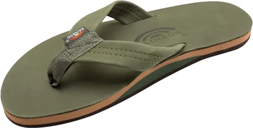 Vista 19 de Sandalias Rainbow para hombre de una sola capa de cuero Premier Cafe