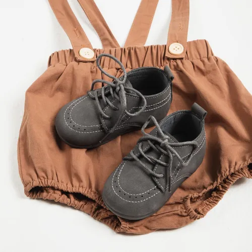Vista 6 de Meckior Zapatos de Boda Clásicos para Bebés Niños y Niñas de Cuero Sintético PU, Mocasines Brogue, Zapatos Oxford para Niños Pequeños, Zapatos
