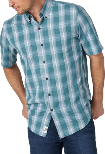 Vista 8 de Wrangler Authentics - Camisa clásica de manga corta con diseño a cuadros, para hombre Cuadros Blue Nights