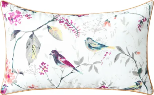 Vista 25 de VOGOL - Funda de almohada texturizada de lino, 18 x 18 pulgadas, estilo granja, para sofá, cama y habitación, con diseño de pájaros y hojas beige