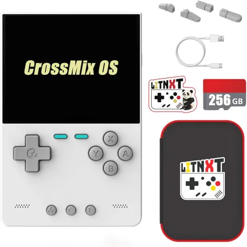 Vista 13 de TRIMUI - Consola de juegos portátil de ladrillo con LITNXT CrossMixOS, consola de juegos retro IPS de 3.2 pulgadas, reproductor de videojuegos retro