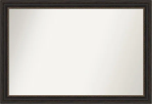 Vista 193 de Amanti Art Espejo de pared personalizado no biselado (25 x 25 pulgadas), marco de bronce acentuado, varios tamaños personalizados, espejo de baño