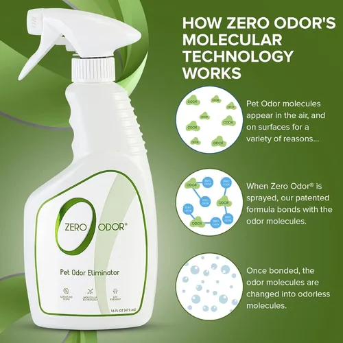 Vista 4 de zero Odor Pet Odor Eliminator, Trigger aerosol, 16 onzas