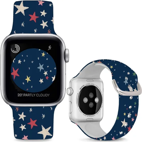 Vista 18 de Correas de reloj de silicona suave compatibles con Apple Watch de 1.496 in 1.575 in 1.614 in 1.654 in 1.732 in 1.772 in 1.811 in 1.929 in Ultra 2