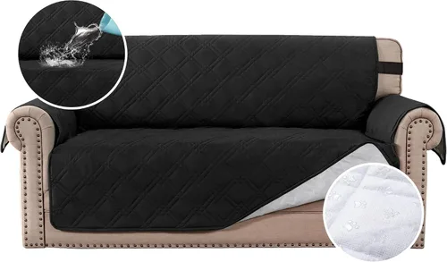 Vista 11 de H.VERSAILTEX Funda de sofá 100% impermeable, lavable, antideslizante, para 3 cojines, protector de muebles para mascotas, fundas de sofá