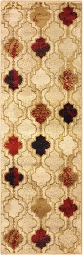 Vista 3 de BLUENILEMILLS BNM - Alfombra de pasillo para interiores con respaldo de yute, perfecta para cocina, dormitorio, madera dura, sala de estar Beige