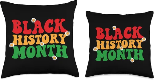 Vista 3 de Retro Groovy Black History Month Pride African American Throw Pillow