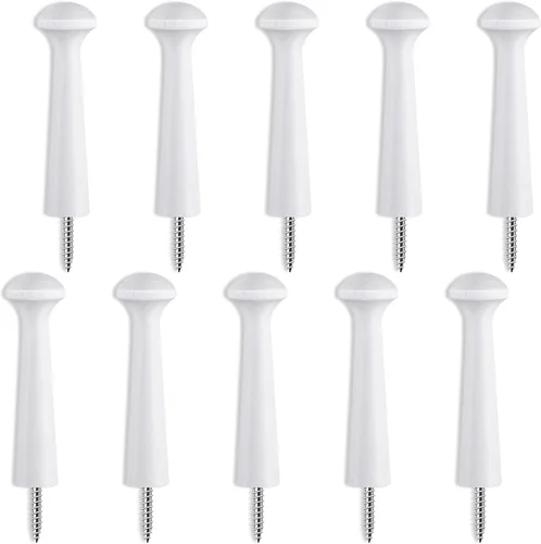 Vista 15 de 10 piezas de clavijas de madera para coctelera con tornillos de 3.62 pulgadas de largo, estantes de madera sin acabar para colgar ropa, sombreros