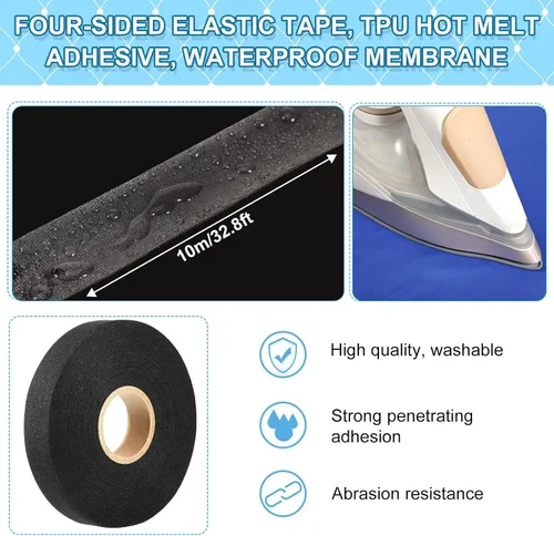 Vista 2 de Outus Wetsuit Repair Iron On Seam Sealing Tape 32.8 Ft Seam Sealing Patch Waterproof for Neoprene Wetsuit Drysuit Fishing Suits Industrial Standard