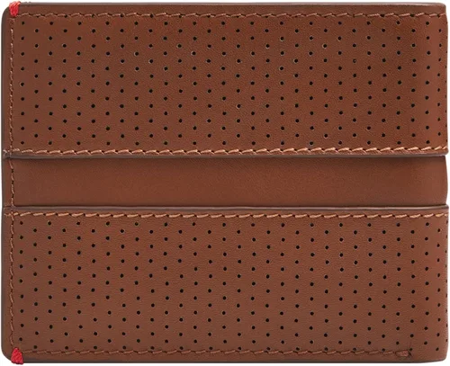 Vista 24 de Fossil Billetera plegable de cuero para hombre con ventana de identificación abatible para hombres