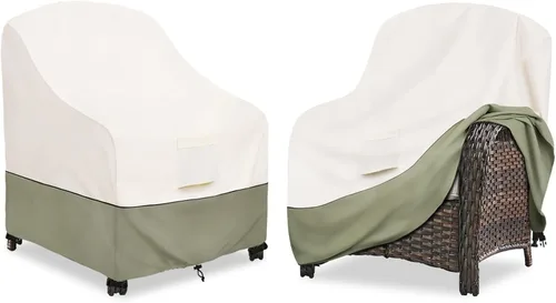Vista 23 de Bitubi Funda impermeable para sofá de patio, funda resistente de 2 plazas para sofá al aire libre, tamaño de hasta 58 pulgadas de ancho x 32.5