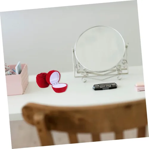 Vista 9 de KESYOO 6 pcs Jewelry Creative Rose Ring Proposal Flower for Ing Wedding Ceremony Storage Heart Red Gift Fashion