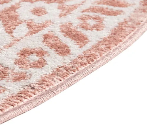 Vista 6 de Unique Loom Oxford Collection - Alfombra Sheldonian (5 x 8 pies, ovalada, rosa/marfil)