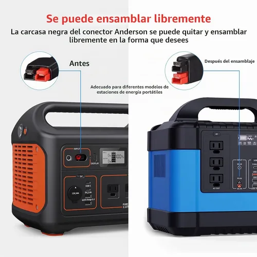 Vista 2 de ELFCULB Cable Conector de Anderson 12AWG a Enchufe de Encendedor de Cigarrillos, Conector de Cable de Enchufe Hembra de Encendedor de Cigarrillos